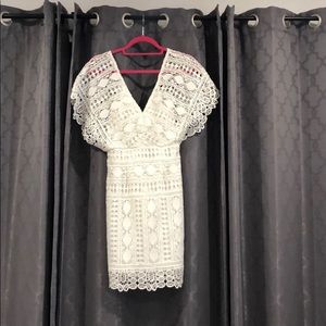 White crochet dress
